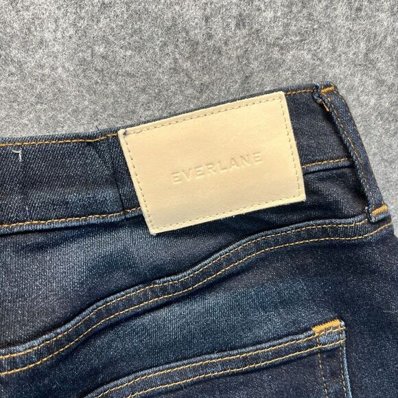 Everlane Jeans Womens Size 28 Mid Rise Skinny Dark Blue Stretch Denim - Picture 13 of 14